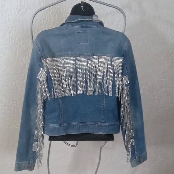 Celebrity Pink Jackets & Blazers - Fringe Cowgirl Jean Jacket